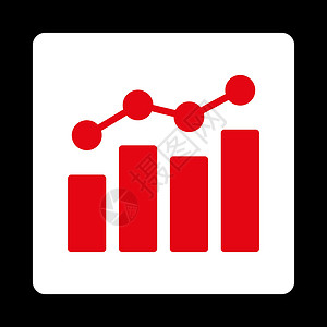 高清图素材红分析图标条形信息字形背景数据金融报告生长统计利润插画