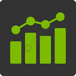 统计图表图标分析图标条形销售量字形利润进步统计图表金融绿色生态插画
