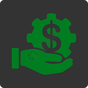 绿色齿轮付款服务图标现金商业灰色银行业合作机器配置运动工厂齿轮设计图片