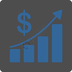 可视化图表图标销售额增长图标商业市场分析字形销售量金融灰色数据图表生长统计设计图片