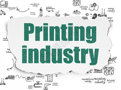 工业概念 印刷业在撕纸背景材料上植物车站汽车印刷活力炼油厂眼泪力量流程图图表背景图片