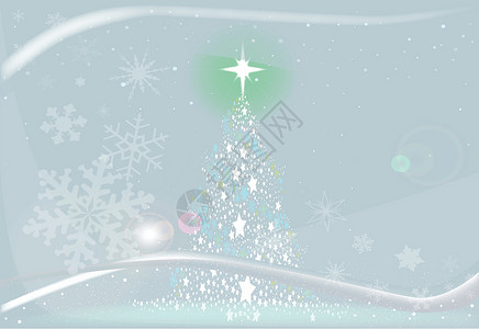 寒冷的圣诞树背景图片