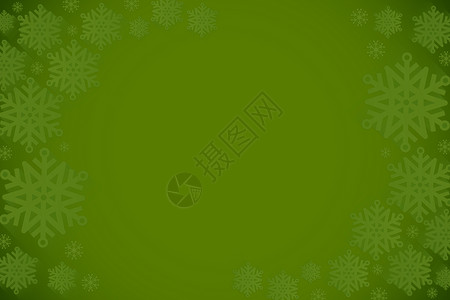 绿雪花设计框架图案背景图片