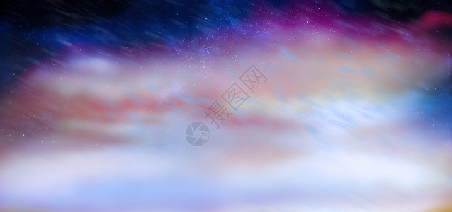 紫色的奥罗拉夜天空高清图片
