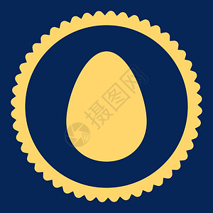 鸡蛋平面黄色圆环邮票图标背景细胞证书食物蓝色数字早餐海豹形式橡皮背景图片