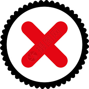 取消固定的红色和黑色强化红和黑颜色环形邮票图标字形橡皮危险证书海豹背景图片