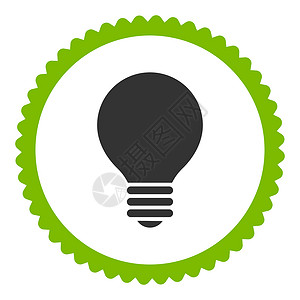 绿色和灰色绿绿色环形邮票图标平板海豹专利发明力量灯泡橡皮天才生态风暴思维背景