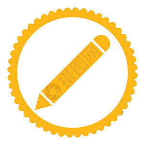 Penciil平板黄黄色圆环邮票图标橡皮黄色编辑证书海豹铅笔记事本签名背景图片