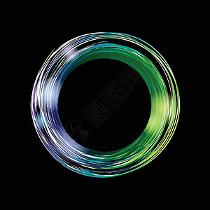 珠海圆明新园具有明绿环的抽象背景背景圆圈技术蓝色海浪太阳曲线漩涡彩虹边界耀斑设计图片