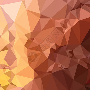 皮形目抽象低多边形背景折纸三角形三角测量棕色多面体马赛克像素化插画