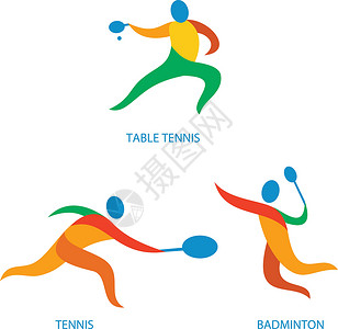 表 网球羽毛球图标背景图片