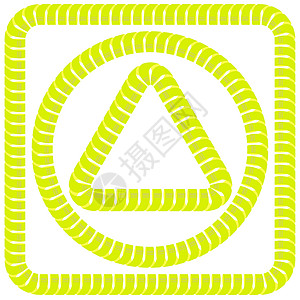 黄框架插图电缆黄色材料滚动绳索螺旋细绳边界纤维背景图片