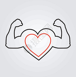 走心文案心有弹性肌肉  健康心脏火车锻炼生活动脉身体风险运动科学健身房训练设计图片