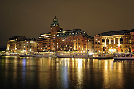 格姆拉斯坦斯德哥尔摩旅行版税游艇客船蓝色帆船城市旅游景观地方背景