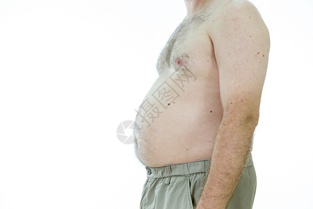 有胖肚子的男人腰部成人男性饮食白色重量身体肥胖背景图片