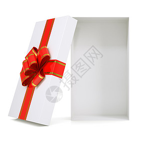 白色带丝带的礼品盒背景图片
