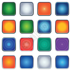 App 图标金属按钮商业网络标签玻璃团体插图蓝色技术背景图片