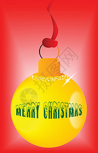 黄黄圣诞节环球购物艺术品艺术反光玩具插图黄色红色绘画店铺背景图片
