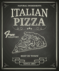 意大利食物披萨背景文化脆皮卡通片咖啡店香肠午餐标签绘画餐厅插画
