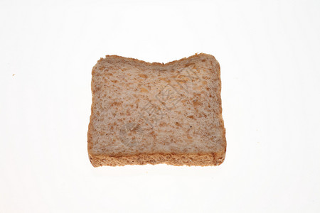 白纸上全餐面包片片营养谷类油炸盒装面包食物背景图片
