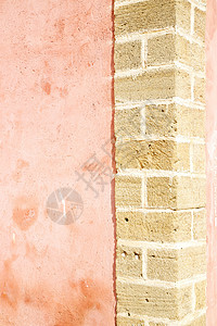 粉红色的旧砖建工混凝土控制板木头指甲石头建筑学古董木板插图框架建筑背景图片