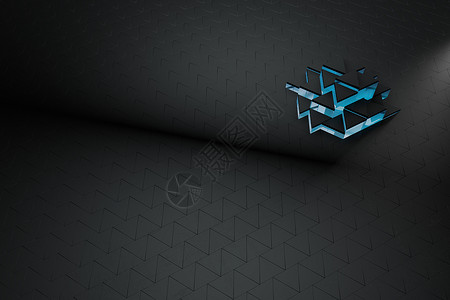 黑色和蓝色三角形背景插图横幅马赛克创造力灰色多边形公司商业背景图片