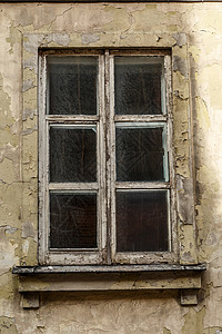 旧木窗玻璃背景图片