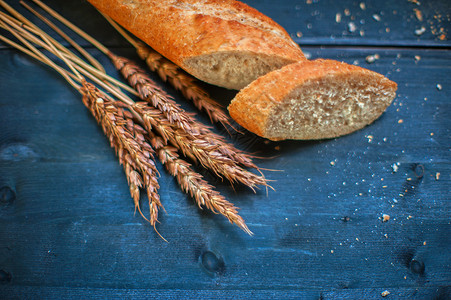 黑麦馒头面包组成团体粮食木头早餐农业馒头面粉生活玉米背景背景