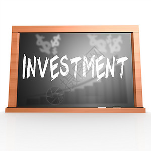 黑板加投资单词背景图片