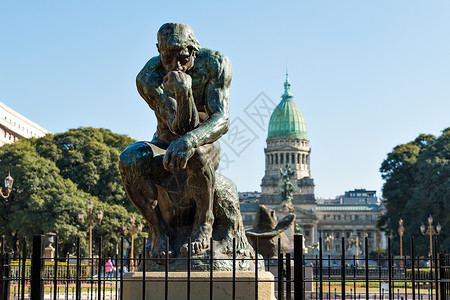 在阿根廷布宜诺斯艾利斯议会国家国会立法联邦首都政策城市游客探戈背景图片