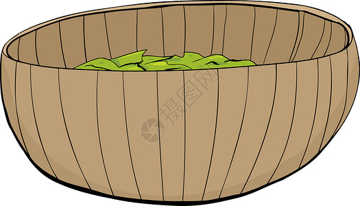 竹子碗和沙律背景图片