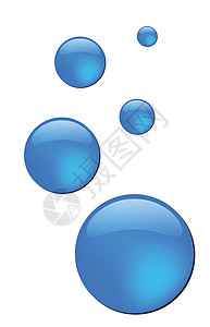 泪珠蓝色矢量水滴在白色背景上被隔离插画