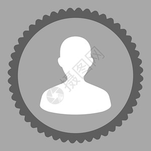 用户平平面暗灰色和白颜色丈夫顾客男性反射成员邮票经理成人角色身份背景图片