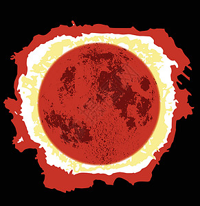 月月血云月亮插图绘画艺术月球四分体艺术品木头背景图片