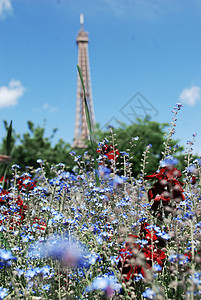 巴黎旅游天空背景图片