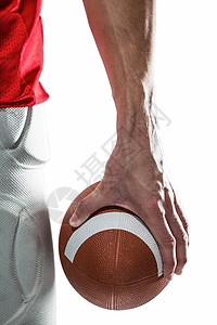 体育运动员球手团队服装足球男性竞赛男人裁剪运动服红色竞技背景图片