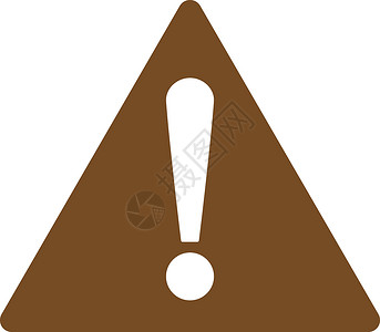 棕色问号警告平面棕色图标服务台风险问题指针失败危险信号帮助字形攻击插画