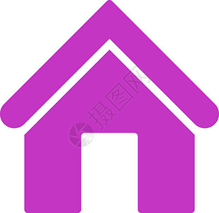 紫色房子家庭平版紫紫色图标设计图片