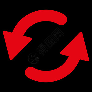 回字形边框刷新 Ccw 平面红颜色图标旋转黑色逆时针同步字形交换导航下载背景交易背景