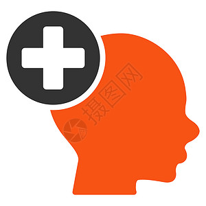 记忆图标主处理图标保健风暴卫生药品神经头脑知识分子脑力字形医院背景