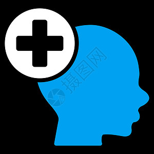 主处理图标知识心理学知识分子白色蓝色黑色精神字形背景药店背景图片