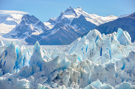 产犊冰川阿根廷佩里托莫雷诺冰川环境荒野游客旅游吸引力国家风景假期山脉地标背景