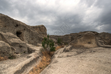 乌利斯基克古城废墟洞穴旅行旅游假期教会游客背景图片