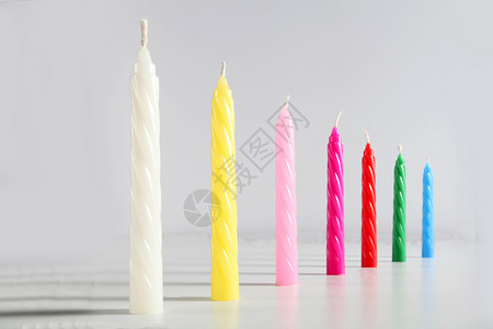 七岁生日彩色蜡烛背景图片