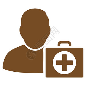 急救人图标护士情况医生保健棕色医师药店卫生工具字形背景图片