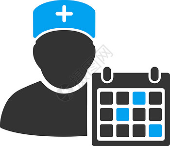 日历日程医生预约图标日历保健议程急救员时间表桌子日记护士卫生医疗插画