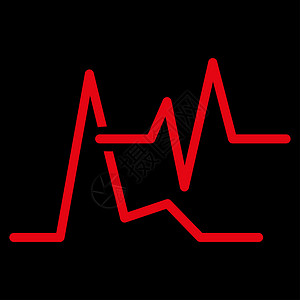 Ecg 图标图表脉搏脉冲背景红色心脏曲线黑色字形心电图背景图片