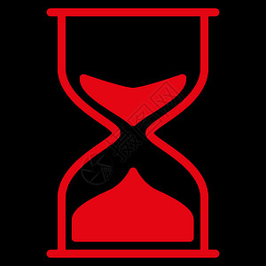 钟表图标沙漏图标时间背景字形跑步黑色加载玻璃红色钟表光标背景