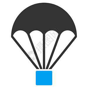 超度降落伞图标蓝色灰色跳伞冒险救援字形溜槽航班潜水背景