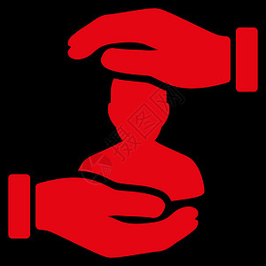 病人保险图标病人保险安全卫生字形红色救生员数字黑色帮助背景背景图片